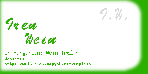 iren wein business card